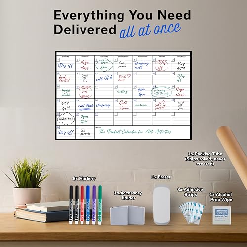 Yearly Large Dry Erase Calendar for Wall 36x48, 12 Office Annual, Erasable Month, Rolled Whiteboard White Board, Year Calendar Planner Giant Family for Dry Undated Classroom Erase Wall Reusable - size: 12 Month Large (36 x 48 inch)