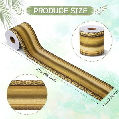 Outus 68ft Vinatge Frame Bulletin Board Border Die-Cut Straight Rolled Picture Frame Border Trim for School Classroom Bulletin Board Decoration for Chalkboard Home Office Party Decor(Classic) - style: Classic