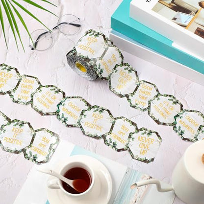 Panelee Inspirational Eucalyptus Border 68.9 Feet Bulletin Board Border Butterflies Flowers Bee Space Inspirational Cute Decor for Classroom Bulletin Boards Chalkboard Wall Decor - style: Eucalyptus