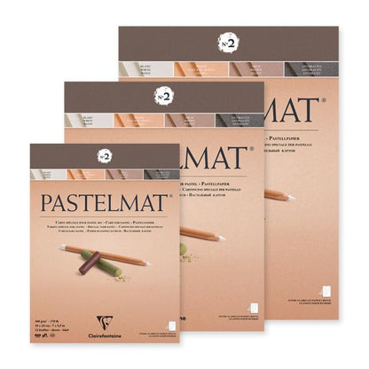 Clairefontaine 96005C Pastelmat, glued, 18x24cm, 18 x 24 cm, Assorted Colours - size: 18 x 24 cm, style: Card Pad No 2