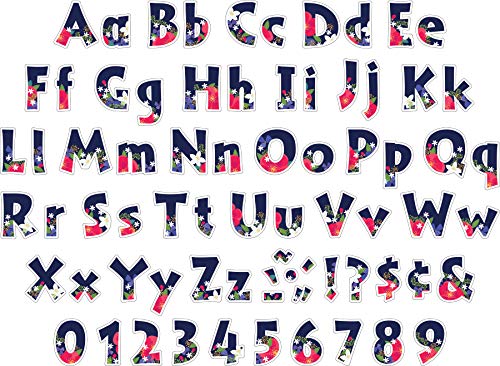 Barker Creek Letter Pop-Outs, 4" Petals, Multicolor Designer Letters for Bulletin Boards, Breakrooms, Reception Areas, Signs, Displays, And More! 4", 255 Characters per Set (1733) - style: Petals