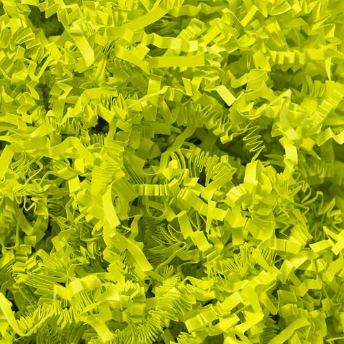 Mefleet 2 LB Crinkle Cut Paper Shred Filler Light Green Crinkle Shredded Paper for Gift Box - Gift Basket Bag Filler - Grass Cushion Stuffing for Christmas Holiday Packaging Wrapping - color: Light Green