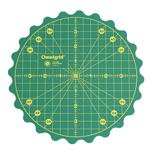 Omnigrid 360 Rotating Self-Healing Cutting Mat, 8 Inch Precision Fabric Cutting Mat with Durable Surface for Quilting, Sewing & Crafts - style: 8"