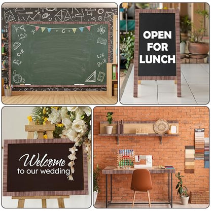 Aodaer 3 Rolls 98.4 ft Brown Wood Grain Bulletin Board Borders, Wood Design Straight Border Trims, Decorative Classroom Rolled Bulletin Border for Back to School Blackboard Decoration - style: Wood Grain