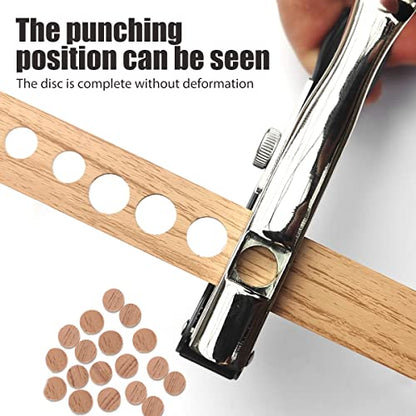 Hole Punch, 5Pcs Single Hole Punch 5/16inch Heavy Duty Hole Puncher, Portable Hole Puncher Single, Paper Hole Puncher, Handheld Punching Tool with Limiter for Paper Cards Plastic Cardboard PW