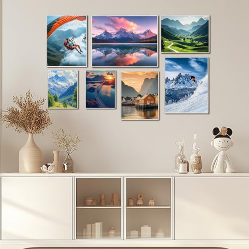 9 x 12 Acrylic Picture Frame, Horizontal/Vertical Clear Photo Frame for Wall with Tape, No Drilling Floating Hanging Frameless Picture Frame, Wall Mount Sign Holder for Home, School, Office - size: 1 Pack 9 x 12 Inches