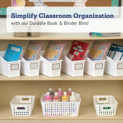 Really Good Stuff Durable Book & Binder Holders - 6 Pack - White - color: White
