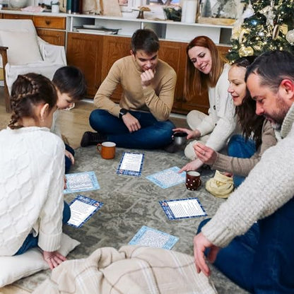 COCHIE 30 Players Winter Holiday Christmas Party Games for Adults Family Office Large Groups, Word Search Game, Riddle Game, Fact or Flake Games with Answer Key (Winter Search) - style: Winter Search