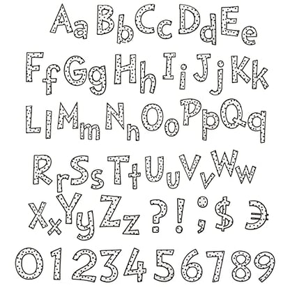 Tenare 134 Pieces 5 Inch Bulletin Board Letters Alphabet Numbers Letters Combo Set Cutouts for Bulletin Board Display Home Back to School Decor(Dots Style) - style: Dot Style