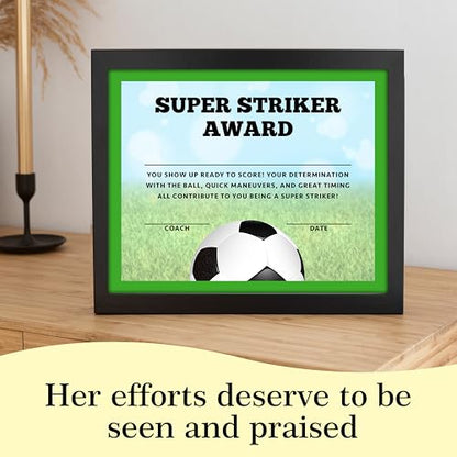 Soccer Award Certificates, 25 Pcs Soccer Ceremony Certificate, Sports Certificates of Achievement for Student Coach Kids, Sports Team Party Activities Supplies -A10 - style: Soccer