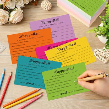 Eersida 240 Pcs Teacher Mail Notecards Mail Bulk Happy Cards for Students Teacher Classroom Must Have Postcard Good Behavior Incentive Motivational Cards for Preschool Kindergarten School Supplies
