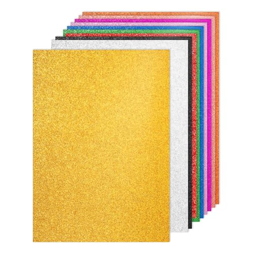 PATIKIL 20Sheets Colorful Glitter Cardstock, 8.3x11.7 in A4 Glitter Paper Card Stock Shiny Scrapbook 250gsm Sparkly Paper Large Shimmer for Crafts Scrapbook DIY Art Wedding Party - color: Colorful, size: 8.3x11.7 In