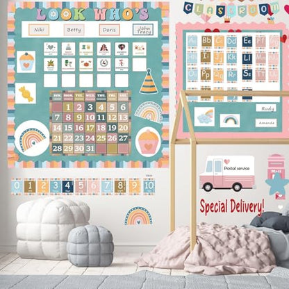 Blue Bulletin Board Paper Roll,14.8FTx47IN Large Reusable Waterproof Erasable Classroom Wall Background Backdrop, Fade-Resistant Fabric Wrapping Paper School Decors Teacher Supplies - color: Serene Blue