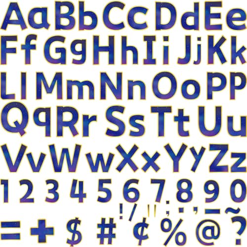 266 Pcs Letters Combo Pack Set Bulletin Board Letters Thanksgiving Fall Letters and Number Accents Bulletin Board Display Home Decor - style: Galaxy