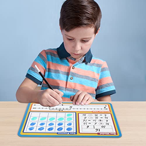 Dry Erase Number Line Whiteboard, 9" x 12" Double-Sided 120 Number Chart, Math Manipulatives White Board for Kids Students, Classroom and Home, Small White Board Dry Erase (Number Line) - style: Number Line
