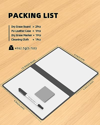 Portable Small White Board Dry Erase Board, Reusable 9.5 * 6.6in Notebook Memo, Office Home Supplies Desk Accessories MH760 (Blue) - color: Blue