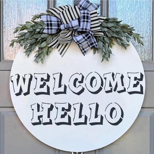FINGERINSPIRE 36PCS Graffiti Doodle Letters and Numbers Stencils with 1Pc Plastic Brush 3.9x3.9inch Graffiti Letters Stencil Decorative Numbers Stencil Decorative Template for Painting on Wall Wood