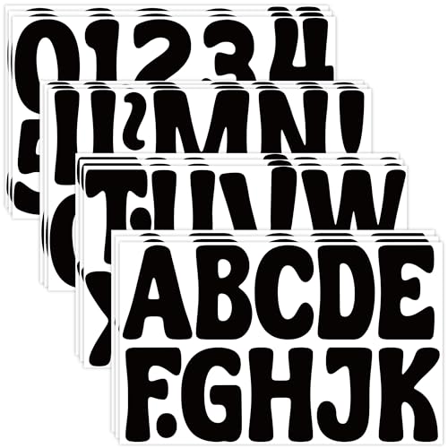 Letter Stickers Large Bulletin Board Letters for Classroom, 12 Sheets 150 Pcs Alphabet Stickers Big Self Adhesive Vinyl Letter Stickers for Poster Board Display Chalkboard Mailbox Decor(Black, 3 Inch) - color: Black, size: 3 Inch