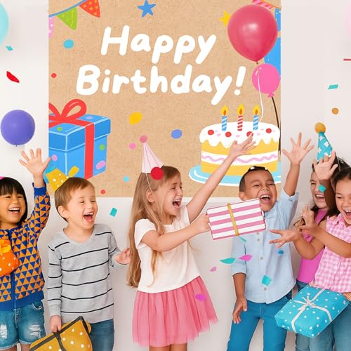 Tatuo 4 Pcs 36" x 36" Large Blank Brown Paper Banners for Teacher Appreciation Poster Crafts Decoration 120gsm Thick Kraft Paper Banner for Summer Camp Activities Wedding Baby Shower Party Decor - size: 36" X 36"