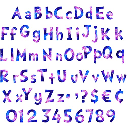 Tenare 134 Pieces 5 Inch Bulletin Board Letters Alphabet Numbers Letters Combo Set Cutouts for Bulletin Board Display Home Back to School Decor(Solar Style) - style: Solar Style