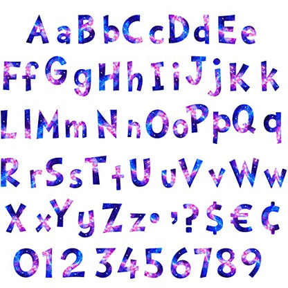 Tenare 134 Pieces 5 Inch Bulletin Board Letters Alphabet Numbers Letters Combo Set Cutouts for Bulletin Board Display Home Back to School Decor(Solar Style) - style: Solar Style
