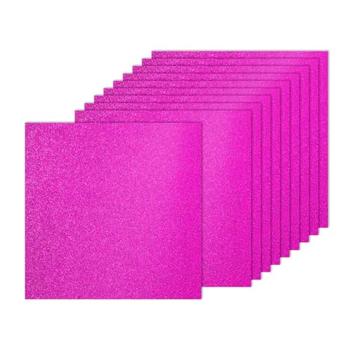 PATIKIL 20Sheets Hot Pink Glitter Cardstock, 12x12In Glitter Paper Card Stock Shiny Scrapbook 250gsm Sparkly Paper Large Shimmer for Crafts Scrapbook DIY Art Wedding Party - color: Hot Pink, size: 12x12In