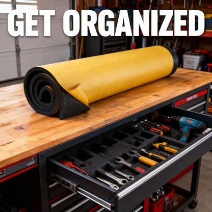 XCEL Marine Foam Roll with Self Adhesive - Black, 60" x 8" x 1/2" Closed Cell Foam Rubber Water Resistant Padding Sheet - Home, Marine, Garage, Automotive, Crafts & Cosplay (Black, 60" x 8" x 1/2") - color: Black, size: 60" x 8" x 1/2"