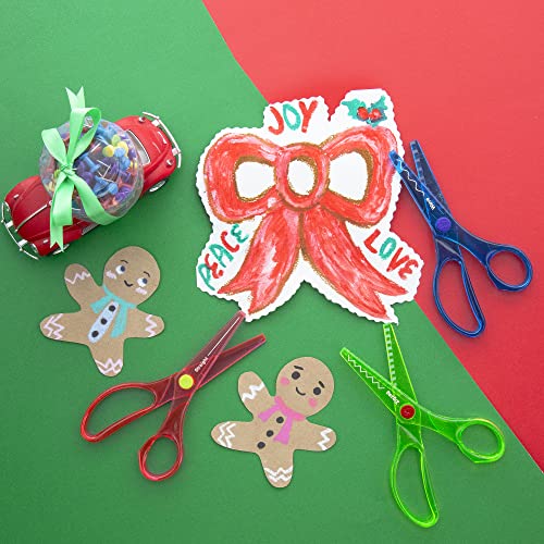 BAZIC Products 5 1/2 in Kids Safety Rounded Tip Scissors, 2 Count, Safety Plastic Blades, Comfort-Handle Scissors, Case of 144 - size: 144-Pack