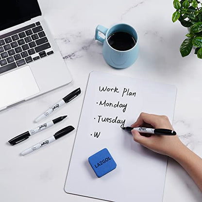 Dry Erase Board 9"x12"- Lazgol Small 26 Classroom Mini White Boards for Students, Teachers | Double Sided Small White Board Bulk (26 PK)