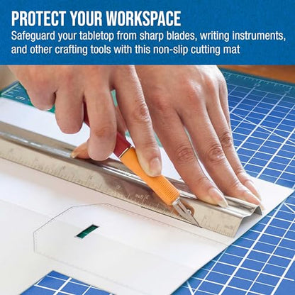 U.S. Art Supply 36" x 48" Self-Healing Cutting Mat 5-Ply - Double-Sided Pink/Blue Craft Mat, Non-Slip Cutting Mats for Crafts, Sewing, Quilting, Scrapbooking - color: Pink/Blue