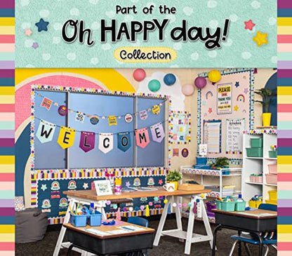 Teacher Created Resources Oh Happy Day Magnetic Mini Pocket Charts (14" x 17") (TCR20107) - color: Oh Happy Day