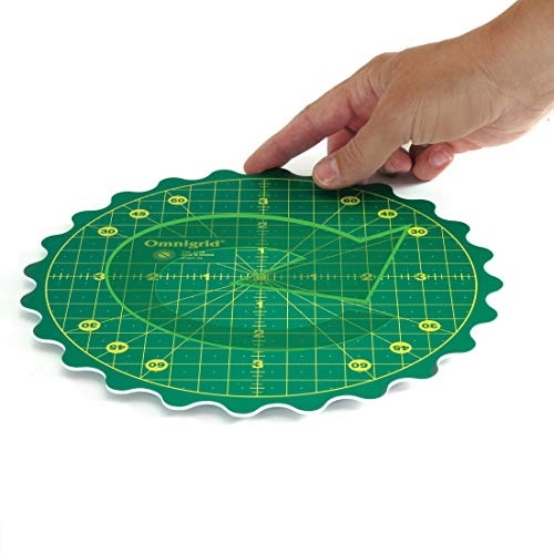 Omnigrid 360 Rotating Self-Healing Cutting Mat, 8 Inch Precision Fabric Cutting Mat with Durable Surface for Quilting, Sewing & Crafts - style: 8"
