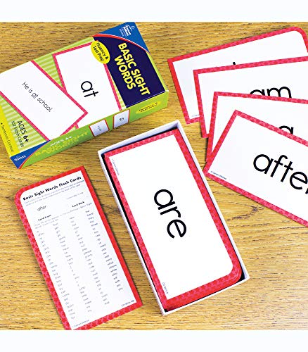 Carson Dellosa 102 Basic Sight Words Flash Cards Kindergarten, Flashcards for Kids Ages 6 and Up, Phonics and Vocabulary Kindergarten Learning Activities