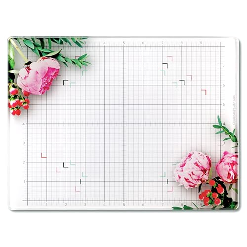 Glass Craft Mat | Magnetic | Heat, Scratch, & Stain Resistant | Perfect for Mixed Media Artwork (Floral, 9 x 12in) - color: Floral, size: 09"L x 12"W