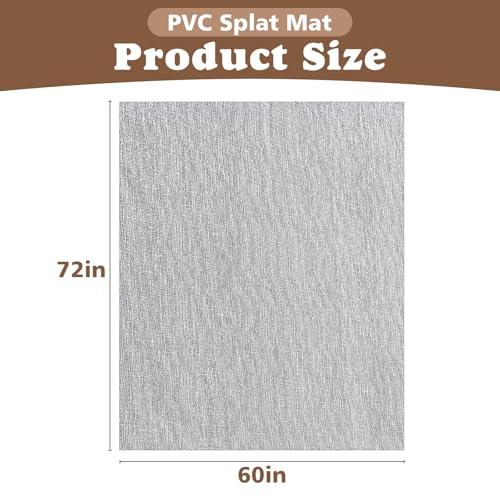 72" x 60" Craft & Painting Floor Mat, Extra Large Waterproof Splat Mat with Non-Slip Underlay, Washable Mess Mat for Arts, Crafts, Painting and Playdough