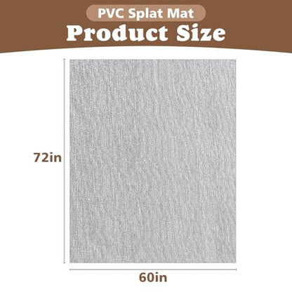 72" x 60" Craft & Painting Floor Mat, Extra Large Waterproof Splat Mat with Non-Slip Underlay, Washable Mess Mat for Arts, Crafts, Painting and Playdough