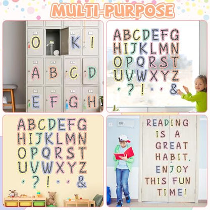 150 PCS Large 6" Bulletin Board Letters Set, Composition Pastel Classroom Alphabet Cutout Letter for Bulletin Board Display Home School, A Great Helper to Inspire Students' Learning Interest - style: Composition