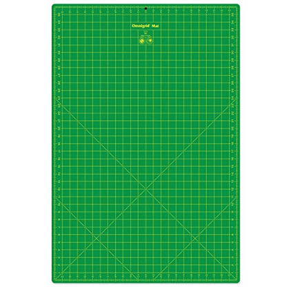 Dritz Omnigrid Gridded Mat, 24" x 36", Green,Grey