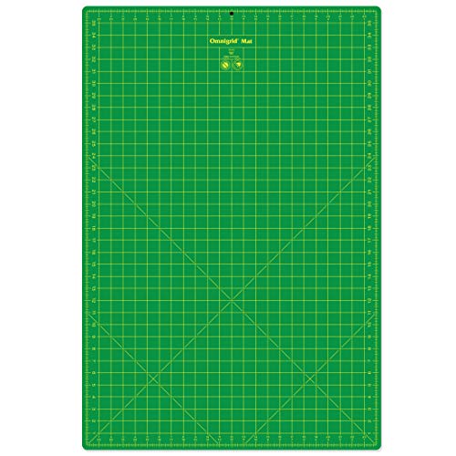 Dritz Omnigrid Gridded Mat, 24" x 36", Green,Grey