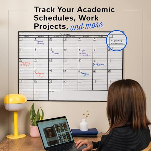 Large Dry Erase Calendar for Wall 24x36, Giant Family Office Big Reusable, Monthly Planner Erasable Month, Rolled Whiteboard White Board, 36x24 Calendar Dry Erase for Undated Wall Large Classroom - size: Medium (24 x 36 inch)