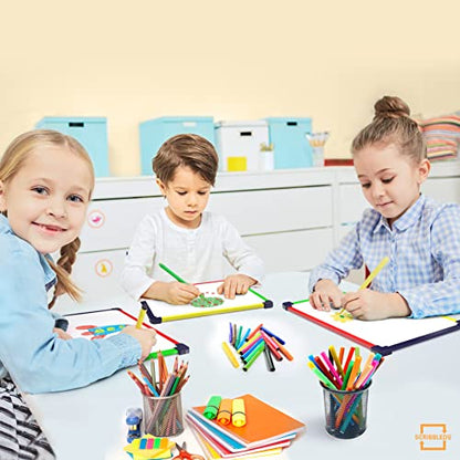 SCRIBBLEDO Colored Frame Magnetic Dry Erase White Board 9" X 12" WHITEBOARD for Kids Writing Learning & Drawing Art Educational Kids Toy - style: Set of 1 Board