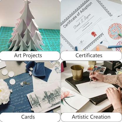100 Sheets White Cardstock 12 x 12 80lb | Heavyweight White Card Stock Printer Paper | Ideal for Business Cards, Art Projects, Invitations and Printing - color: White, size: 12x12-100P