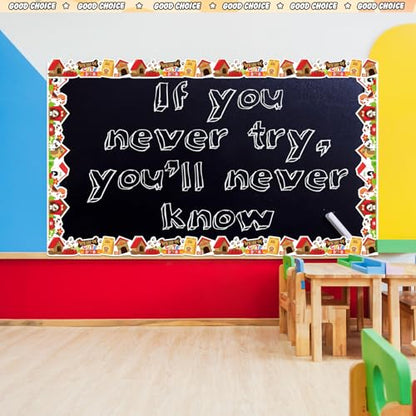 Tenceur 160ft Dog Bulletin Board Borders, 6 Rolls Puppy Paws Scalloped Borders Trim, Animal Classroom Decoration for Summer Back to School Office Chalkboard Whiteboard Poster - style: Dog