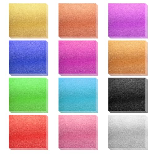 240 Sheets Gold Leaf Sheets 12 Colors Gold Foil Leaf Multi-Color Imitation Gold Leaf Paper for Art Decoration, Painting, Nails, Handicrafts, DIY Crafts(3.15 x 3.35 Inches)