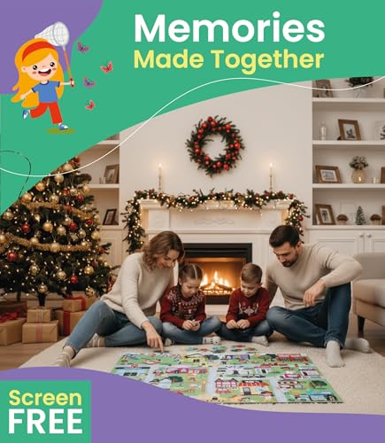Floor Puzzles for Kids Ages 3-5 4-6 Educational 48 Piece City Jobs Theme with 2 Giant Coloring Posters Preschool Learning Toy Boosts Focus Creativity Screen Free Play Family Time Fun - style: JOBS IN THE CITY