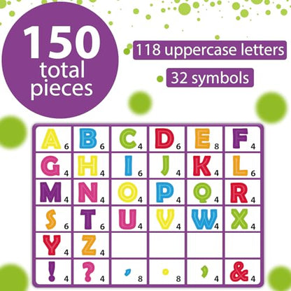 150PCS Large 7" Font Bulletin Board Letters and Punctuation Set, Colorful Classroom Alphabet Cutout for Bulletin Board Display Home School Educational Tool A Great Helper to Inspire Students' Learning - style: Third Dimension