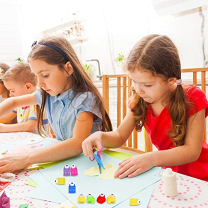 Gueevin 22 Pcs Craft Scissors Decorative Edge and Hole Punch Shapes Craft Set, Including 12 Paper Edge Scissors, 10 Pattern Paper Punch for DIY Art, Kids Adults, Card Making, School Supplies
