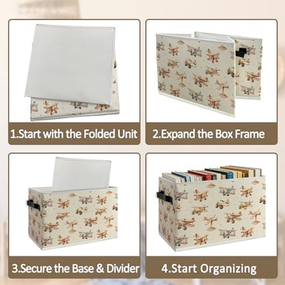 Airplane Nursery Foldable Storage Bins Box with Handles, Aircraft Kids Playroom Collapsible Organizer Basket for Kids Toddler Boy Nursery Bedroom Bathroom Clothes Toys Books - color: Colour 19
