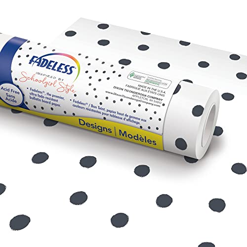 Fadeless Schoolgirl Style Bulletin Board Paper, BFF Painted Dot, 47.25" x 50', 1 Roll - color: Assorted, size: 47.3" x 600"