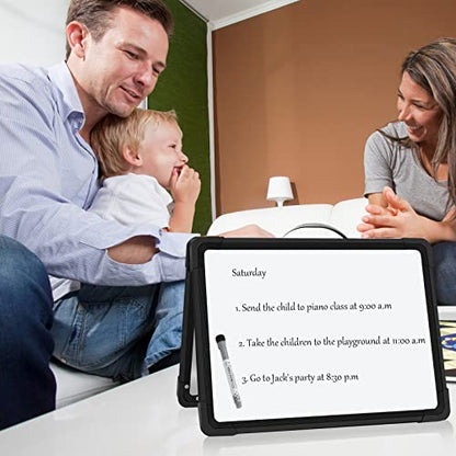 Small Dry Erase White Board Double-Sided Magnetic Portable White Board Desktop Foldable Tabletop Whiteboard Easel for Home, Office, Classroom - size: desktop 16"x12" black